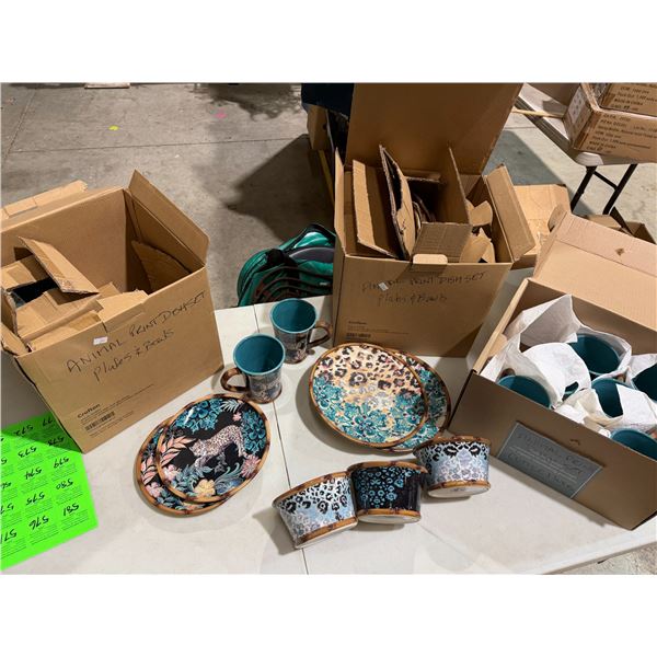 Animal print dishes