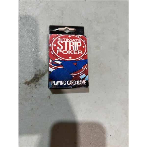 Intimate strip poker playing card game