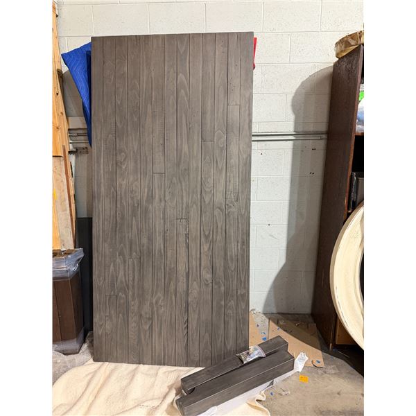 Palo Salvage timber table measures 42 inches