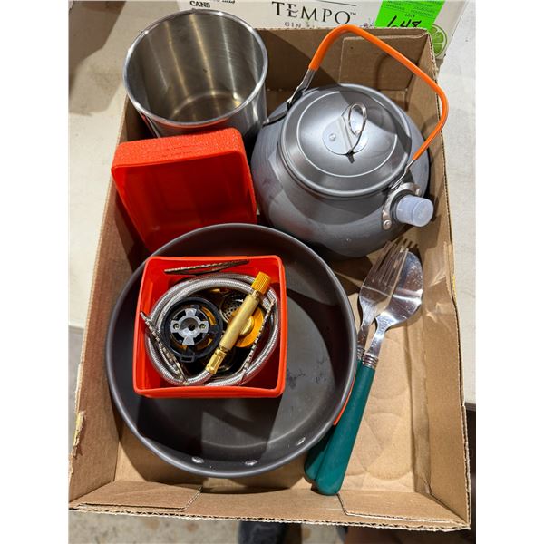 Camping pots and mini stove et