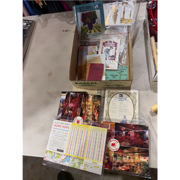 Tray of Vintage, travel brochures, etc.