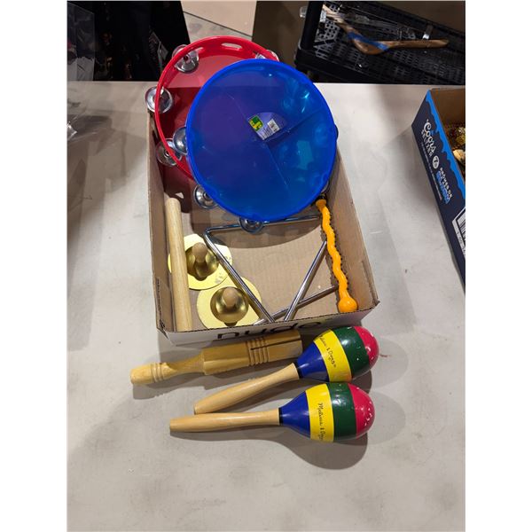 Tray of children's musical toys