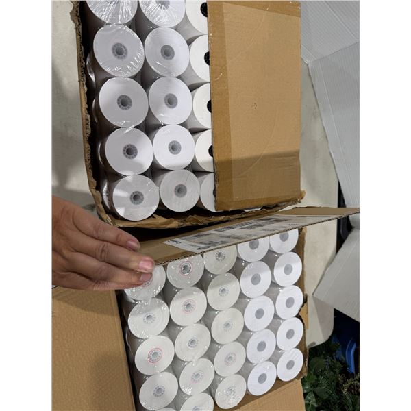 Two cases thermal paper rolls 3 1/8" x 225