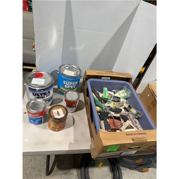 Painting supplies and paint