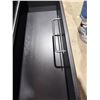 Image 2 : Media cabinet in 59" x 15 1/2" legs are inside. Handles are inside. It was never fully put together.