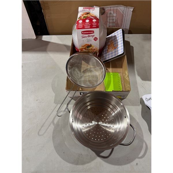 Rubbermaid take along's and other kitchen items