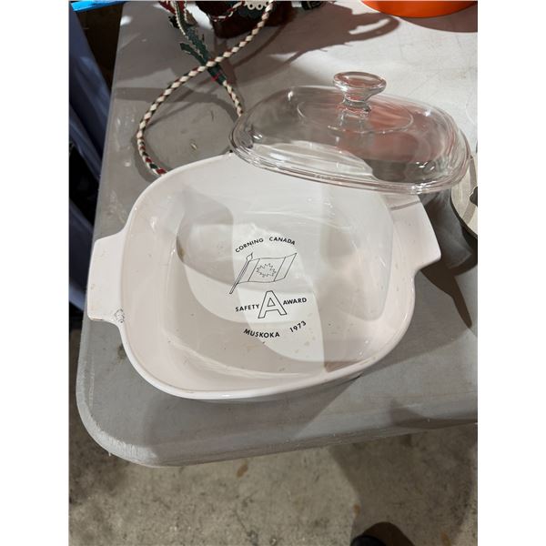 Commemorative corning where Canada baking dish
