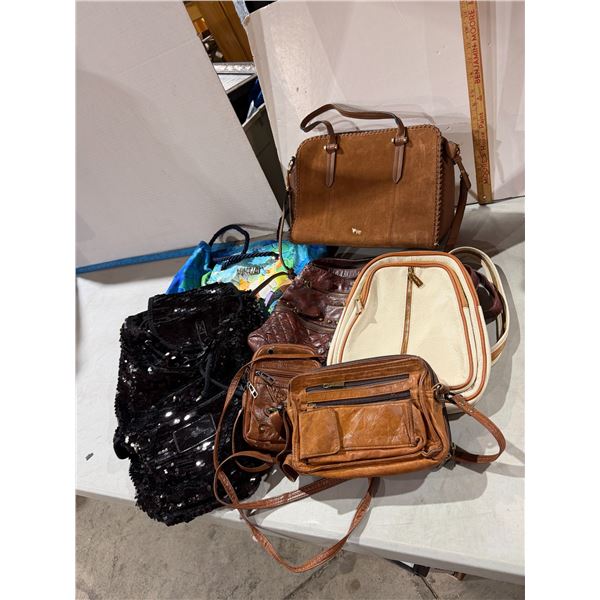 Assorted purses and bags