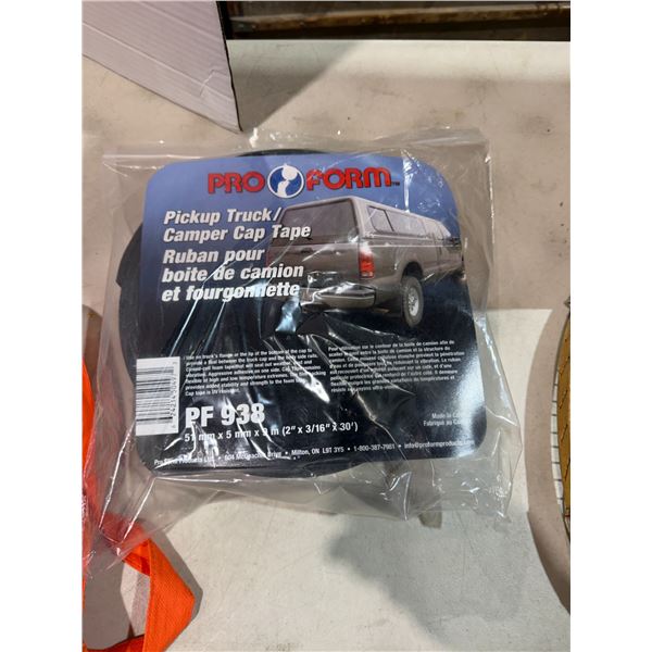 Pick up truck camper cap tape