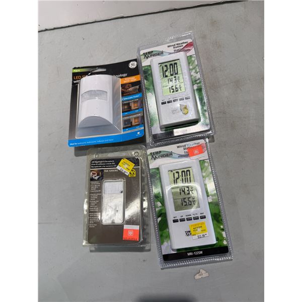 Weather stations and electrical items and motion