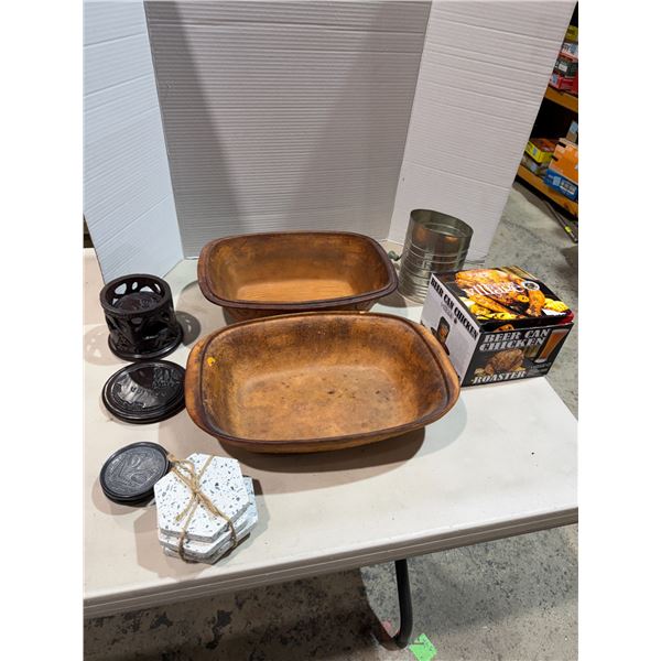 Coasters, kitchen items, flowers, Sister clay pot