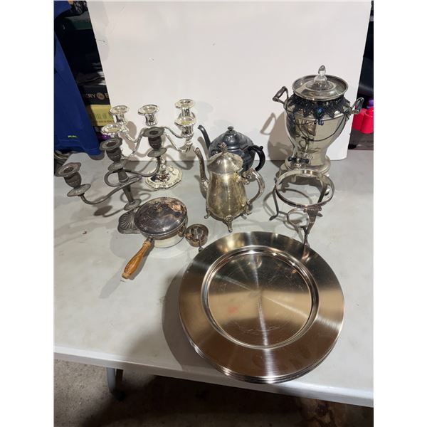 Silver plate and decor