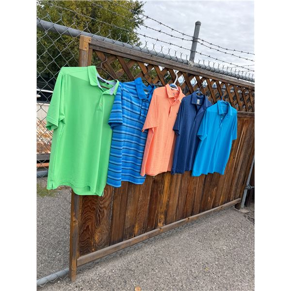 Assorted golf shirts, size, large and extra large