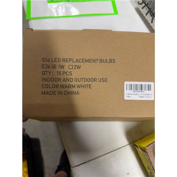 The replacement bulbs
