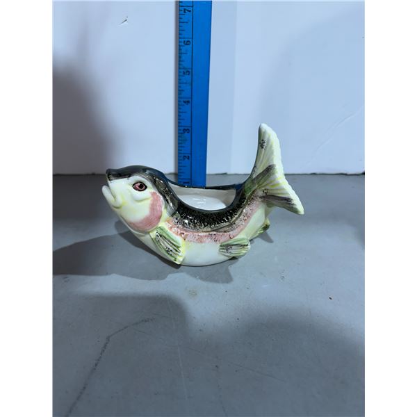 vintage ceramic fish planter or small decorative dish