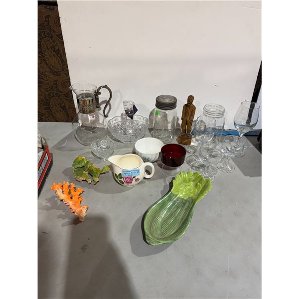 Home decor, drinkware, Canadian jewel, glass canning jar