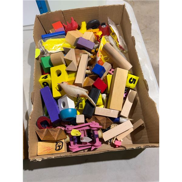 Wood blocks and assorted toys
