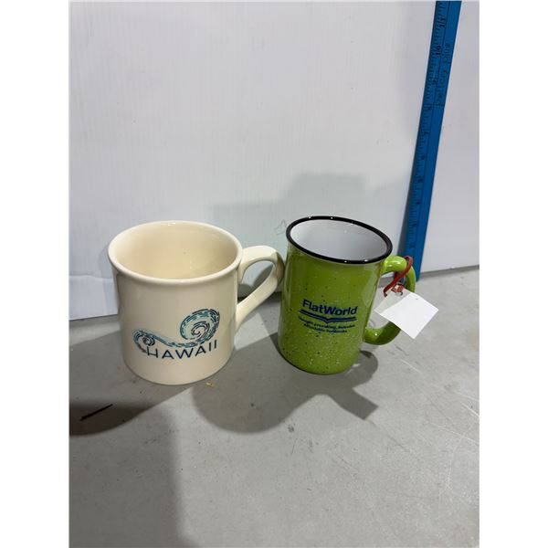 Starbucks, Hawaii and Flat world mugs