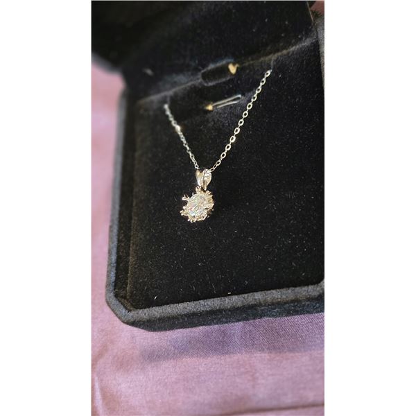 1.0ct Moissanite Heart necklace