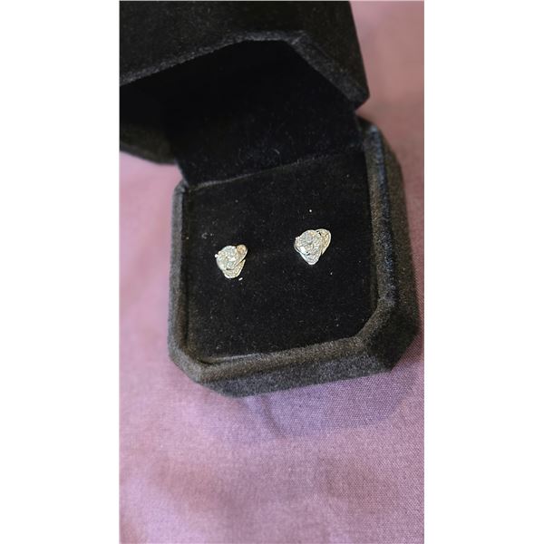 .5ct each Moissanite heart earrings