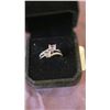Image 1 : 1.0ct Pink heart ring - Size 7