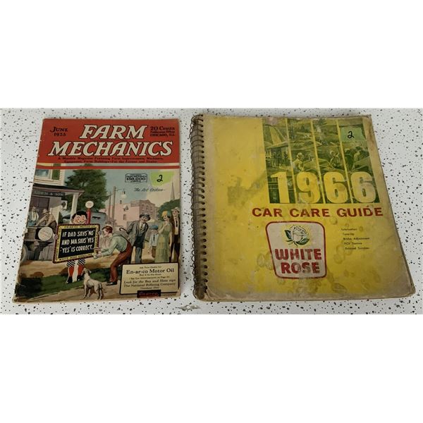 1966 White Rose Lube Chart and 1925 Farm Mechanics