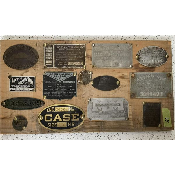 Rock Island/Hudson/Emerson Brantingham etc Serial Tags