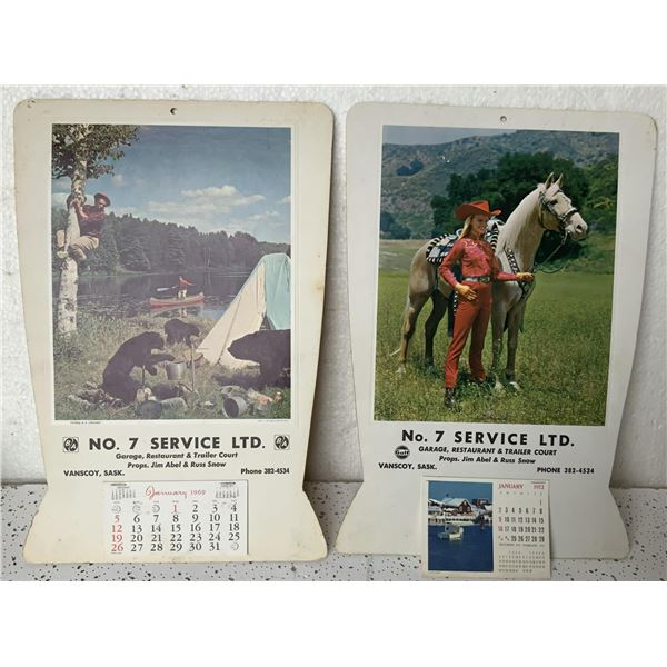 1969 BA and 1972 Gulf Vanscoy Saskatchewan Calendars