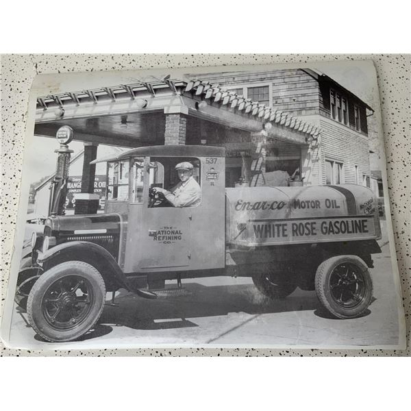 White Rose Gasoline Truck Photo. 16”x21”