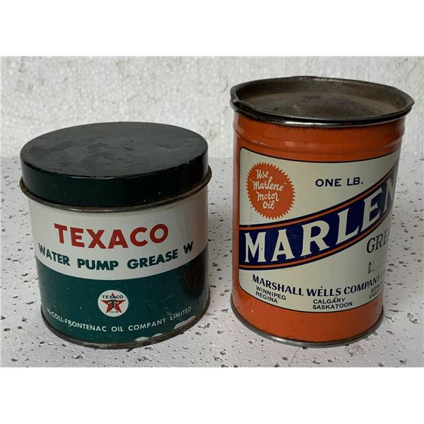 1lb Texaco and Marlene Tins