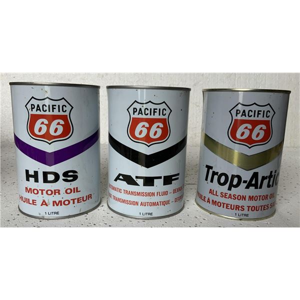Three Pacific 66 Litre Tins