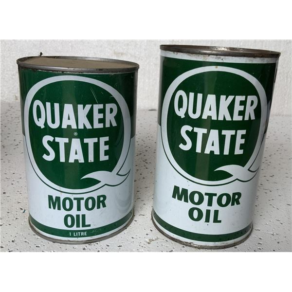 wo Quaker State Motor Oil Tins