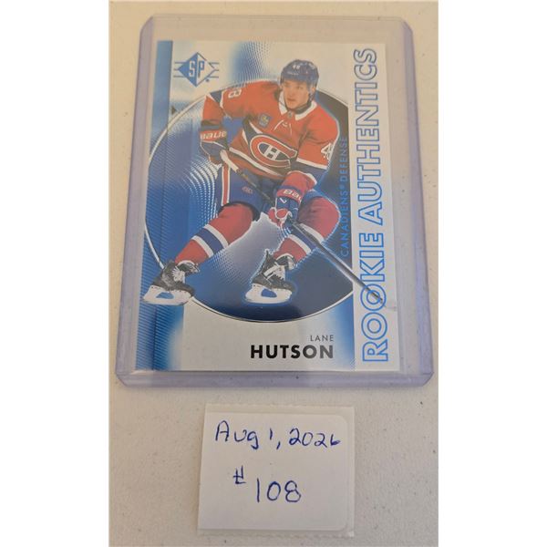 Lane Hutson Rookie Authentics Card