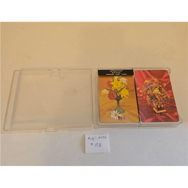 Set of Floral Playing Cards - Never Opened