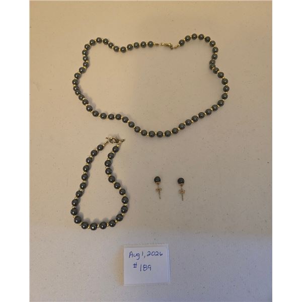 Bracelet, Earrings and Necklace Set