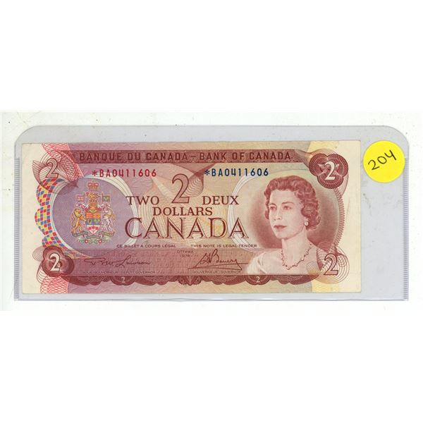 1974 Bank of Canada Two Dollar.