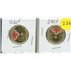 Image 1 : (2) 2027 Canadian One Dollar - Honoring the FIFA World Cup - Coloured.