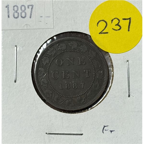 1887 Canada Large One Cent.