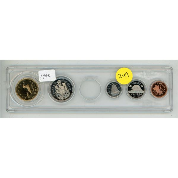 1992 Canadian Proof Coin Set. (One Coin Missing)