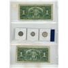 Image 2 : (2) 1937 Bank of Canada One Dollar, 1937 Canada Silver 25 Cents, Silver 10 Cents and 5 Cents.