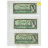 Image 1 : (3) 1954 Canada One Dollar.