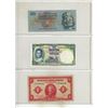 Image 9 : (5) Sheets of Foreign Currency Notes. (Total  15 Notes)
