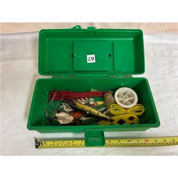 Green Tackle Box w/ Tackle
