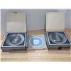 Image 1 : (6) 1978 First Edition Goebel Annual Crystal Glass Plate and (1) 1976 Wedgwood Christmas Plate