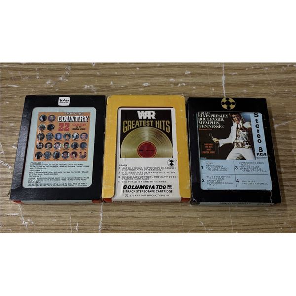 Elvis 1976, War Greatest Hirs 1976, Country Gold 1975 8-Tracks