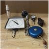 Image 1 : Lot of Assorted Items Dairy Scale, Milk Bottle, Retactable ClothesLine, and ECT