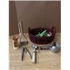 Image 1 : Basket Full of Vintage Kitchen Supplies