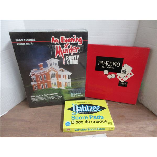 (3) Board Games New an Evening of Murder