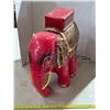 Image 2 : Red ceramic elephant statue- 23"L by 20"H
