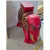 Image 3 : Red ceramic elephant statue- 23"L by 20"H